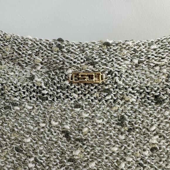 St John Sport Sweater Vest Womens Medium Gray Textured Knit Wool Boucle Tank Top - Picture 7 of 13